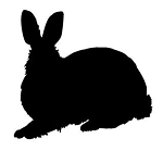 Rabbit Silhouette v2  Decal Sticker